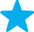 blue star with rounded points