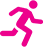 Pink man running